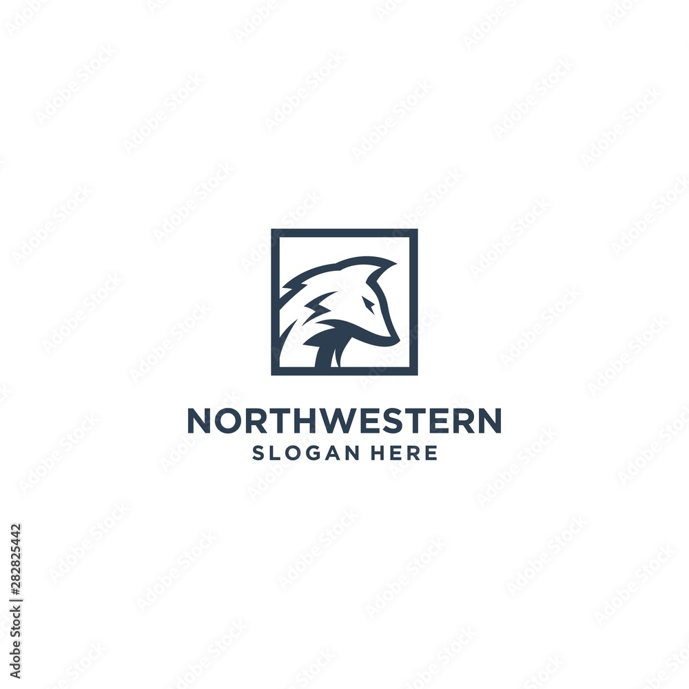 Northwestern Wolf Designs Illustration Vector Template Northwestern Wolf Designs Illustration Vector Template