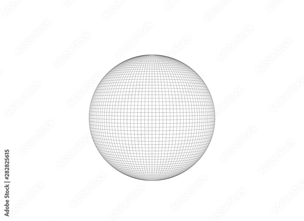 Wire frame sphere isolated on white Wire frame sphere isolated on white