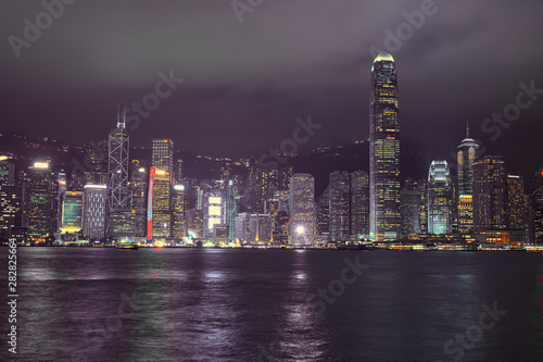 Hong Kong cityscape at night © badahos
