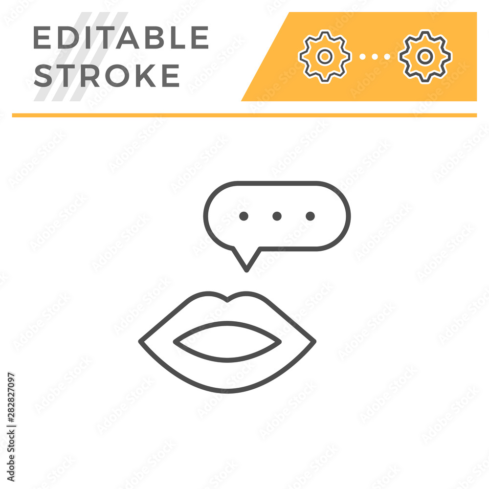 Talk editable stroke line icon Talk editable stroke line icon
