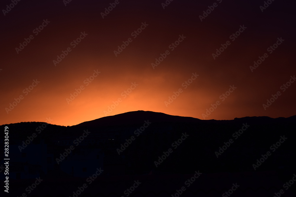 Fototapeta premium Silueta atardecer