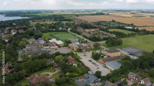 Wallpaper Mural Aerial rotate around Hornsea Secondary School. East Yorkshire, UK. 2019. Torontodigital.ca