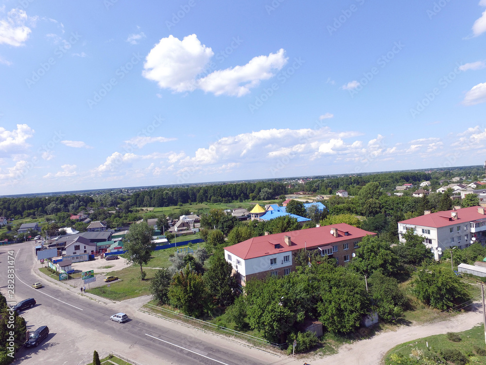 DCIMAerial view of the Saburb landscape (drone image).Kiev Region