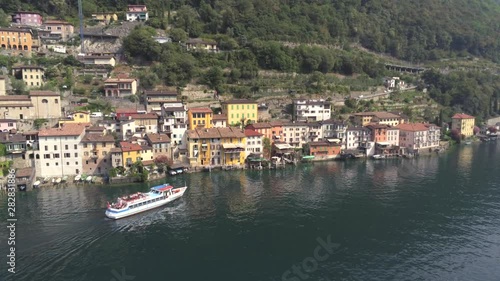 Aerial view of Gandria, Switzerland