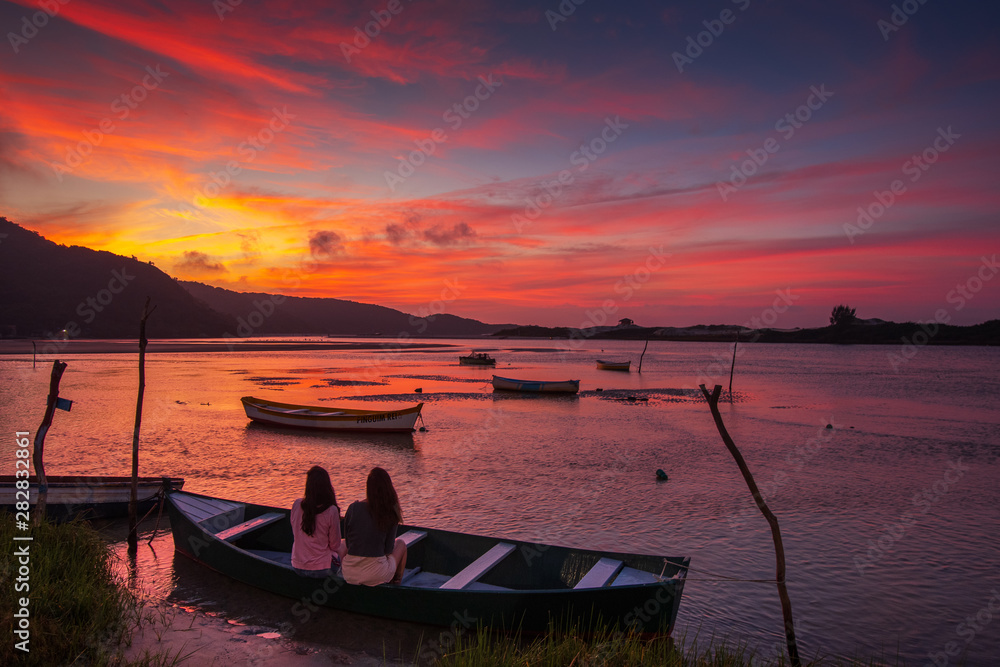 Sunrise at Guarda do Embaú Beach in Santa Catarina Brazil Sunrise at Guarda do Embaú Beach in Santa Catarina Brazil