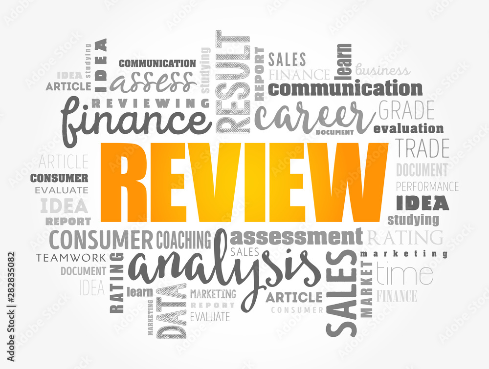 Review word cloud collage, business concept background Review word cloud collage, business concept background