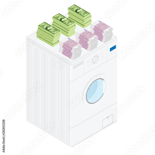 Money laundering concept.