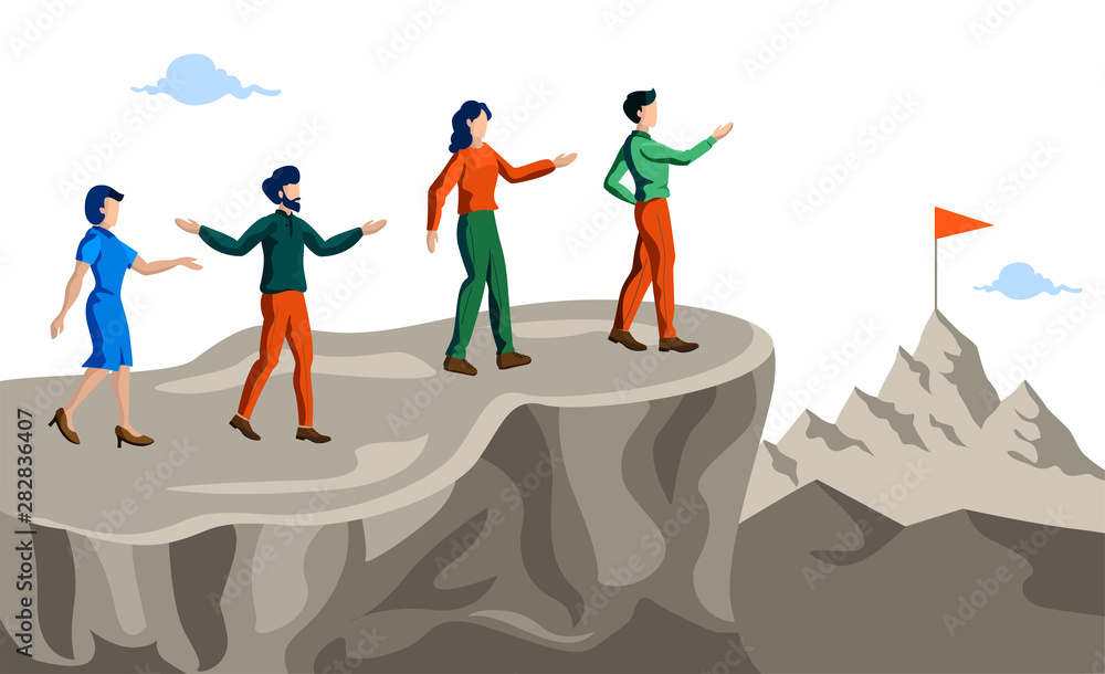 team leader showing path to success