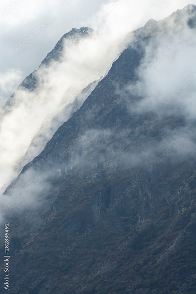 Mountain.peak with mist in india