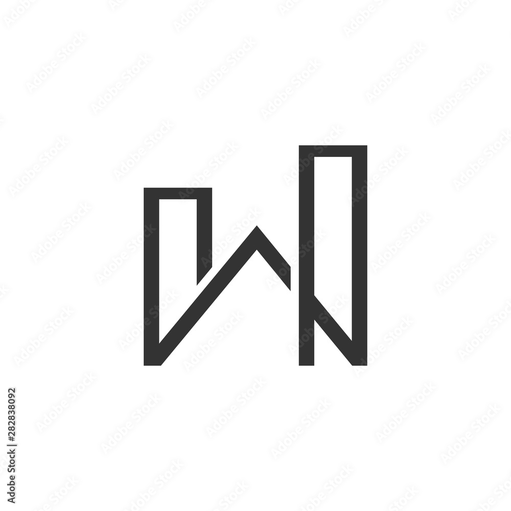 Abstract logo/sign design. Letter 'w' as a construction. Vector image. Abstract logo/sign design. Letter 'w' as a construction. Vector image.