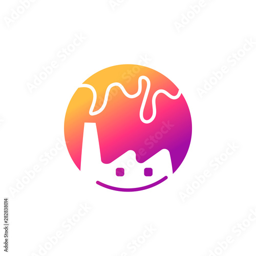 Funny bakery logo design. Vector image.