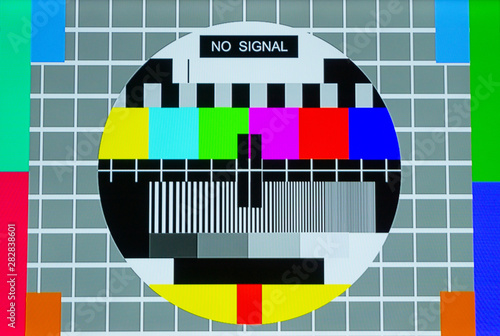 No signal and Television test screen