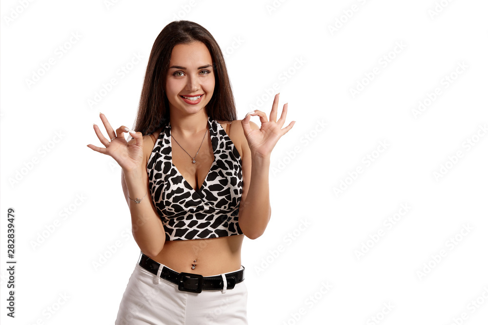 Full length portrait of a fashion model girl isolated on white background. Full length portrait of a fashion model girl isolated on white background.