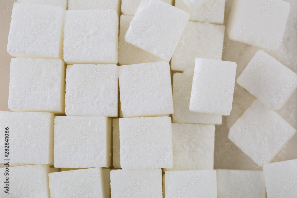 Top view of sugar cube. Top view of sugar cube.
