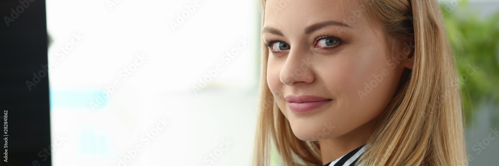 Businesswoman offfice portrait. Business education concept Businesswoman offfice portrait. Business education concept