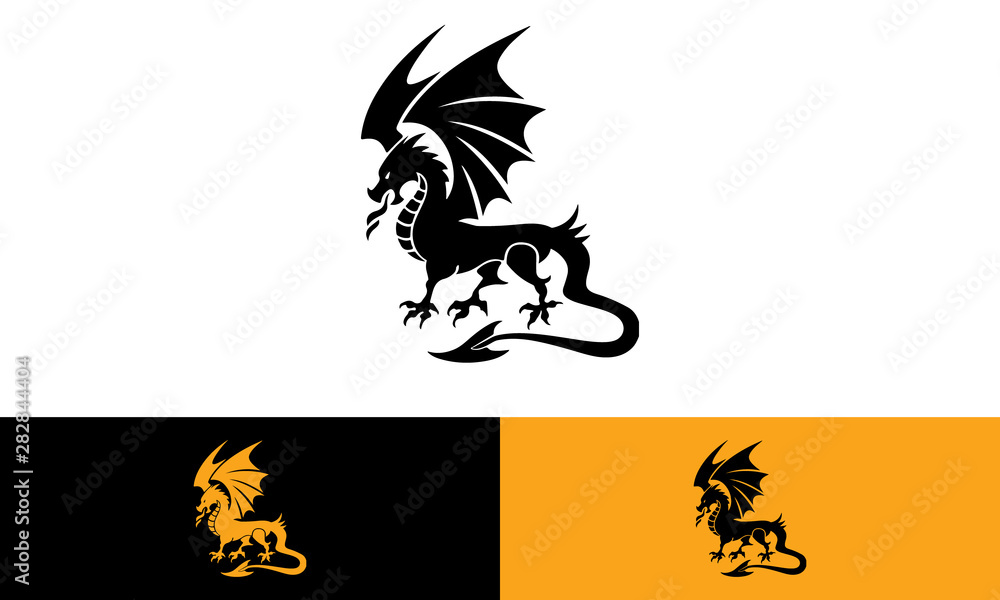 Dragon silhouette vector template eps for your company, industry purpose ready to use Dragon silhouette vector template eps for your company, industry purpose ready to use