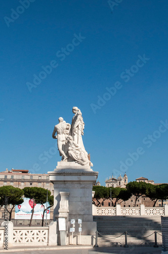 Detail of sculptures  Altare della Patria Vittorio Emanuele II Monument Rome Italy
