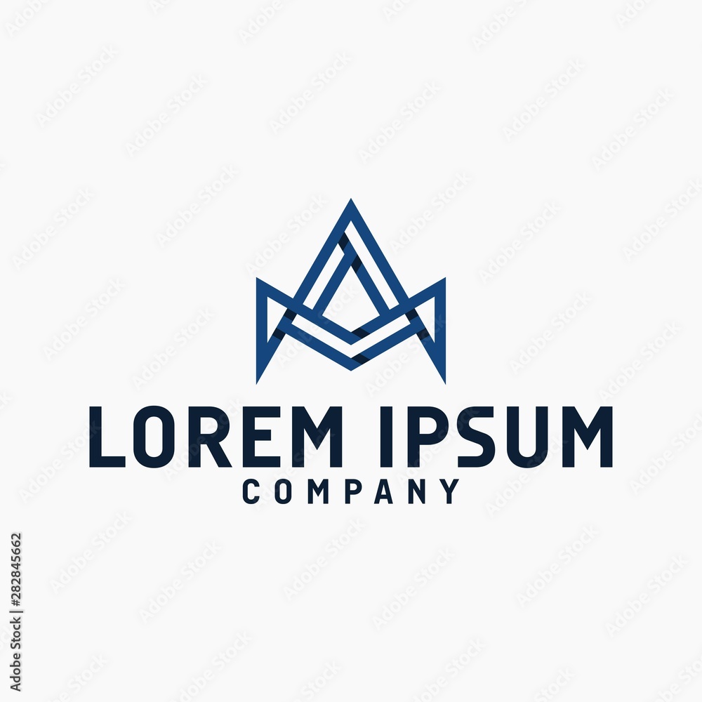 Fototapeta premium Letter A Mark or Company or Line or Geometric Logo Design Vector
