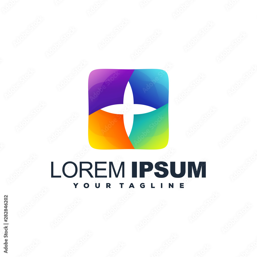 awesome gradient star logo design awesome gradient star logo design