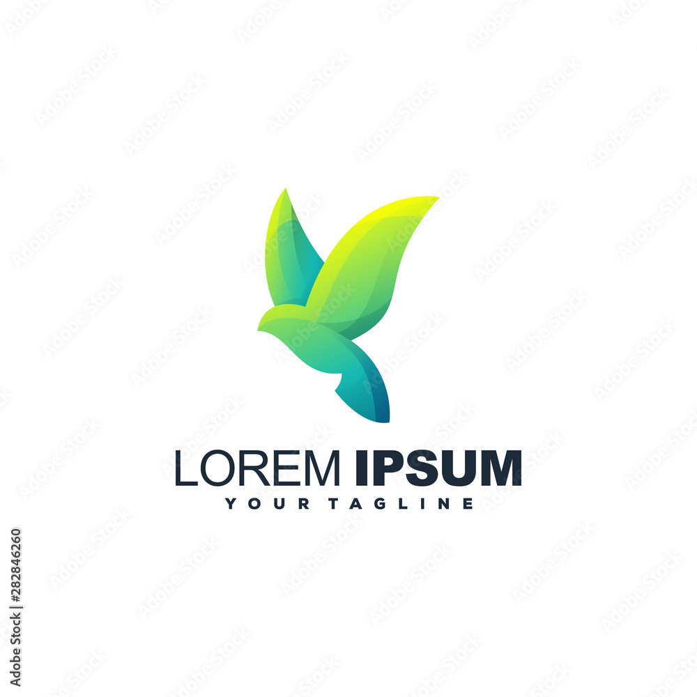 awesome bird gradient logo design awesome bird gradient logo design