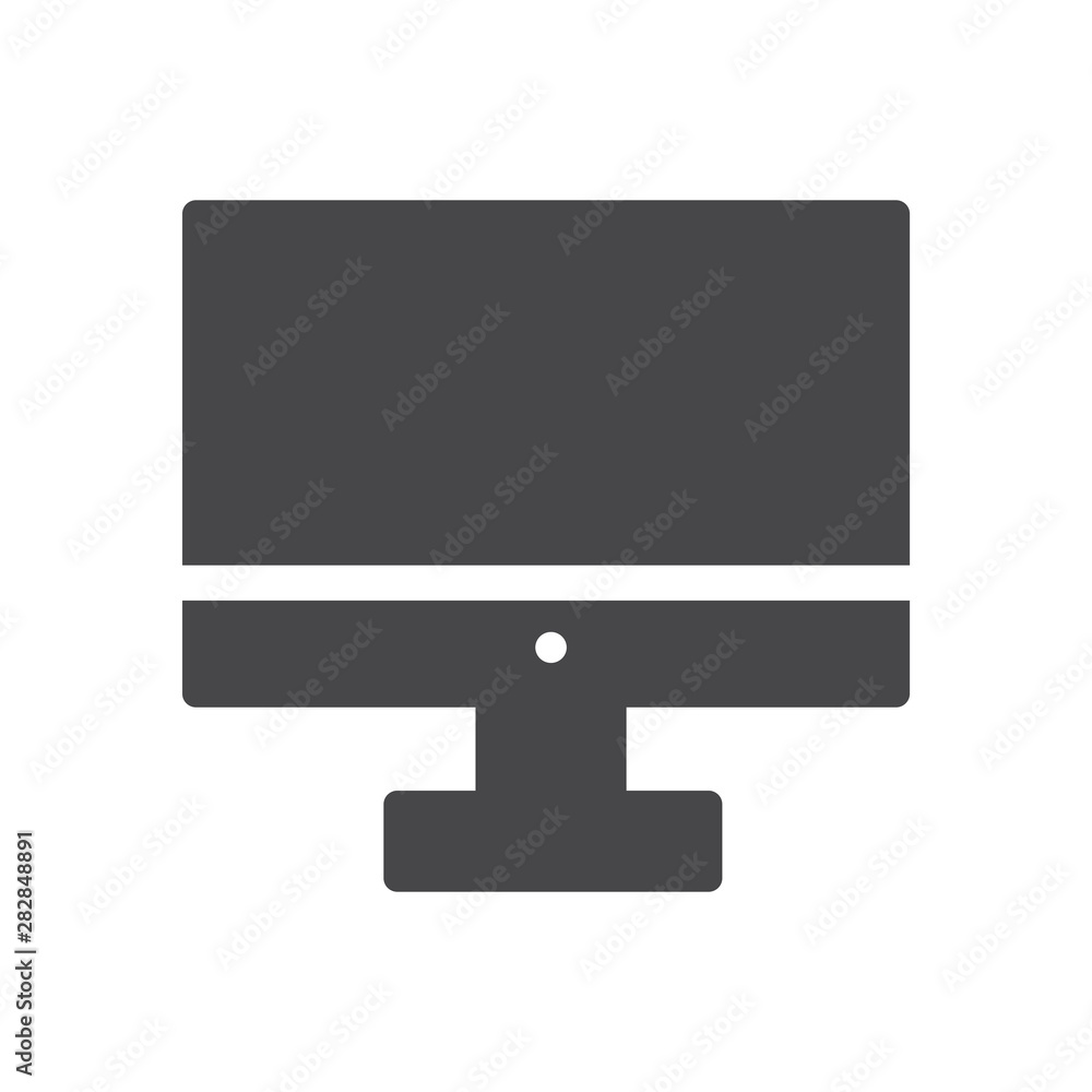 Computer screen vector icon, simple sign for web site and mobile app. Computer screen vector icon, simple sign for web site and mobile app.