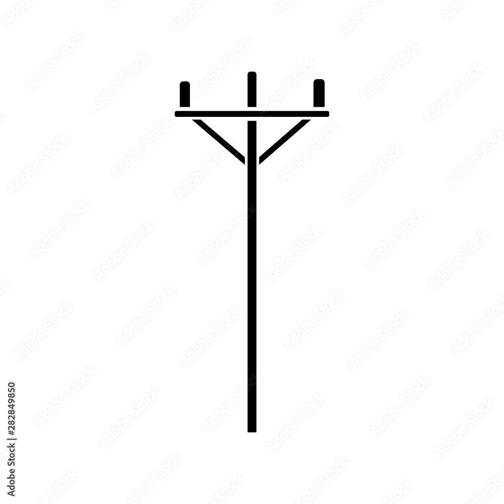 Glyph wood power line icon. Power line simple vector design Glyph wood power line icon. Power line simple vector design