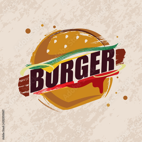 burger nad fast food stylized vector symbol