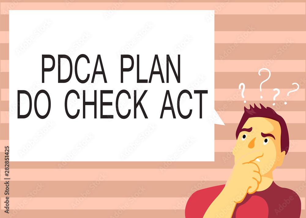 Text sign showing Pdca Plan Do Check Act. Conceptual photo Deming Wheel improved Process in Resolving Problems. Text sign showing Pdca Plan Do Check Act. Conceptual photo Deming Wheel improved Process in Resolving Problems.
