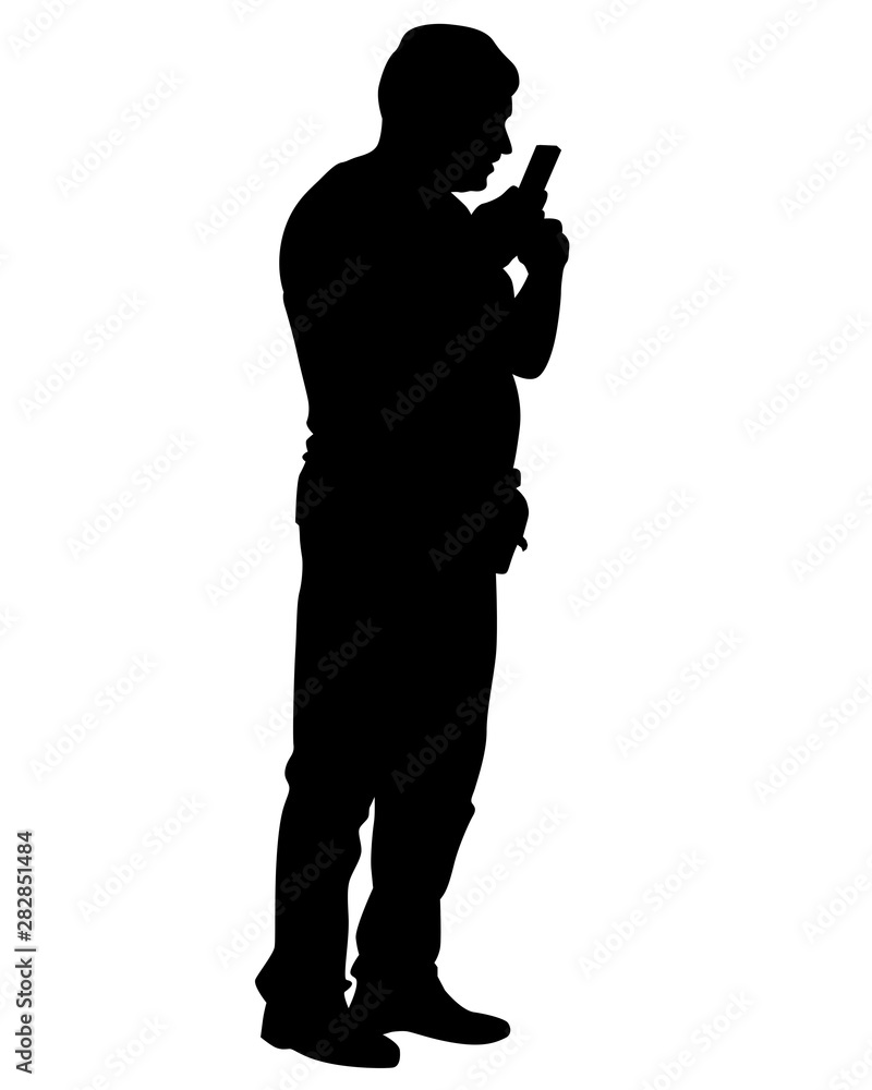 Man with a photo camera on white background Man with a photo camera on white background