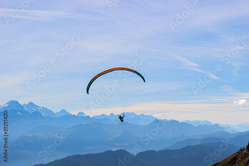 Paraglider in the sky
