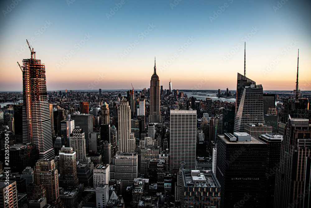 Looking South from the top of Manhattans midtown (NYC, USA)