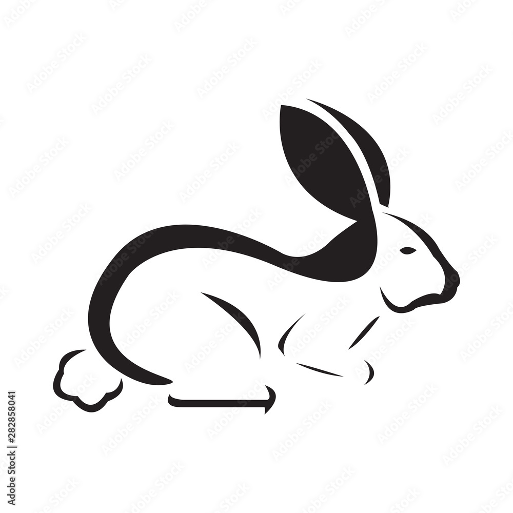 Fototapeta premium rabbit icon logo illustration design template vector