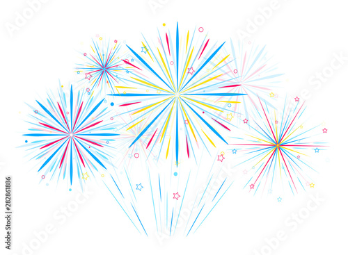 Vector fireworks vector illustration 