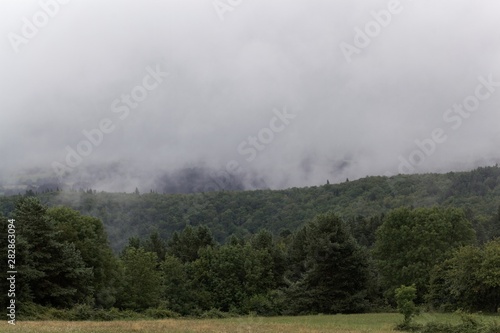 Landscape at the plateau de sault in the Pyrenees in France.