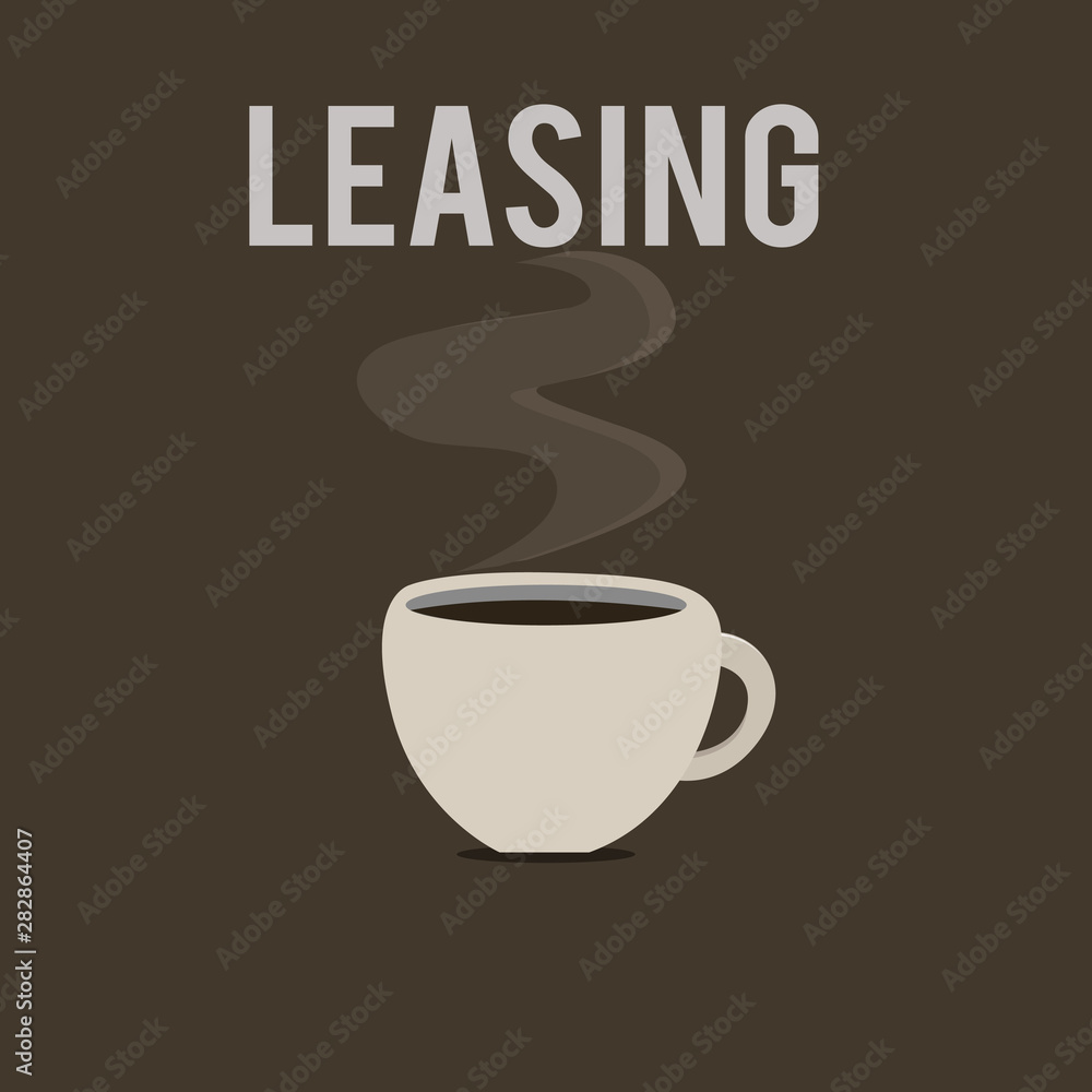 Obraz premium Word writing text Leasing. Business concept for Grant on lease Rent Agreement between two parties Contract.