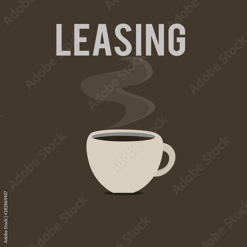 Word writing text Leasing. Business concept for Grant on lease Rent Agreement between two parties Contract.