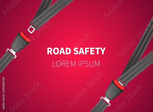 Safety belt vector illustration.