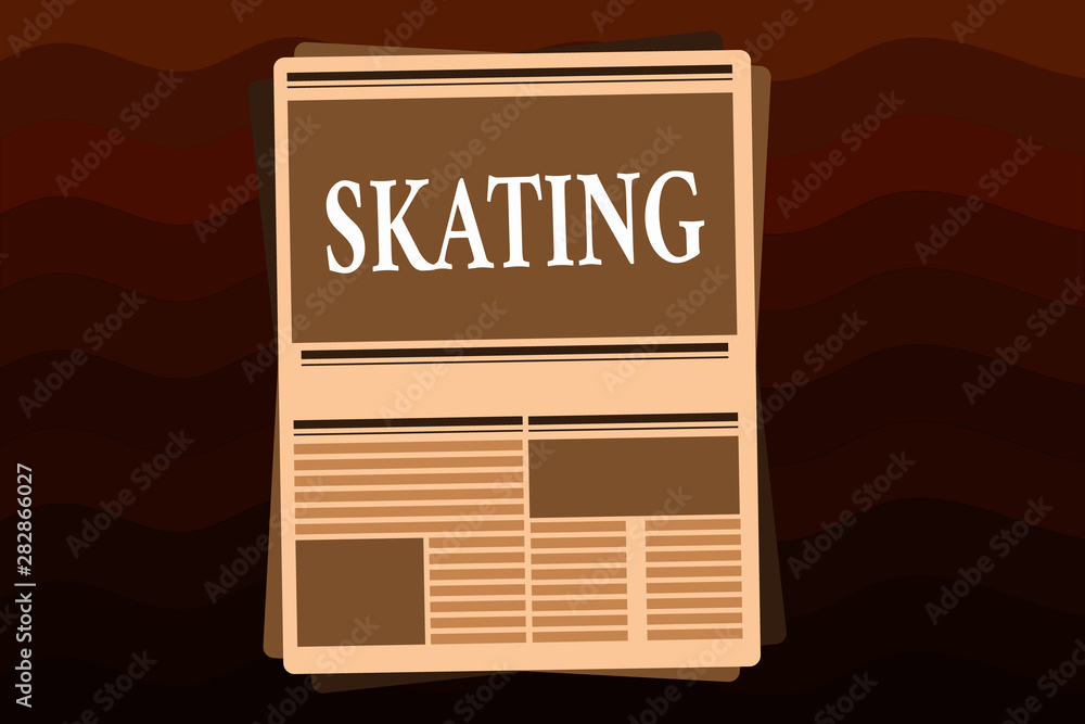 Handwriting text Skating. Concept meaning Action of skate Fun sport Skaters activity Exercise Recreational. Handwriting text Skating. Concept meaning Action of skate Fun sport Skaters activity Exercise Recreational.