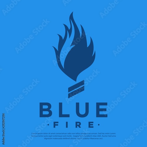 minimalist abstract fire vector logo