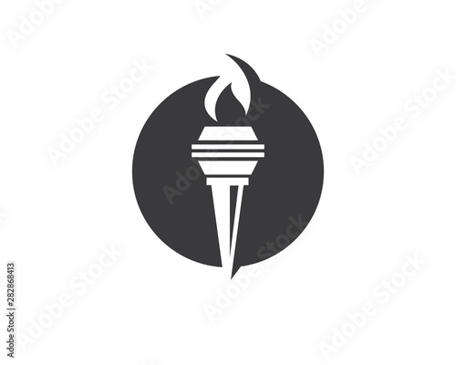 torch logo icon illustration vector design