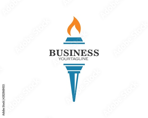 torch logo icon illustration vector design