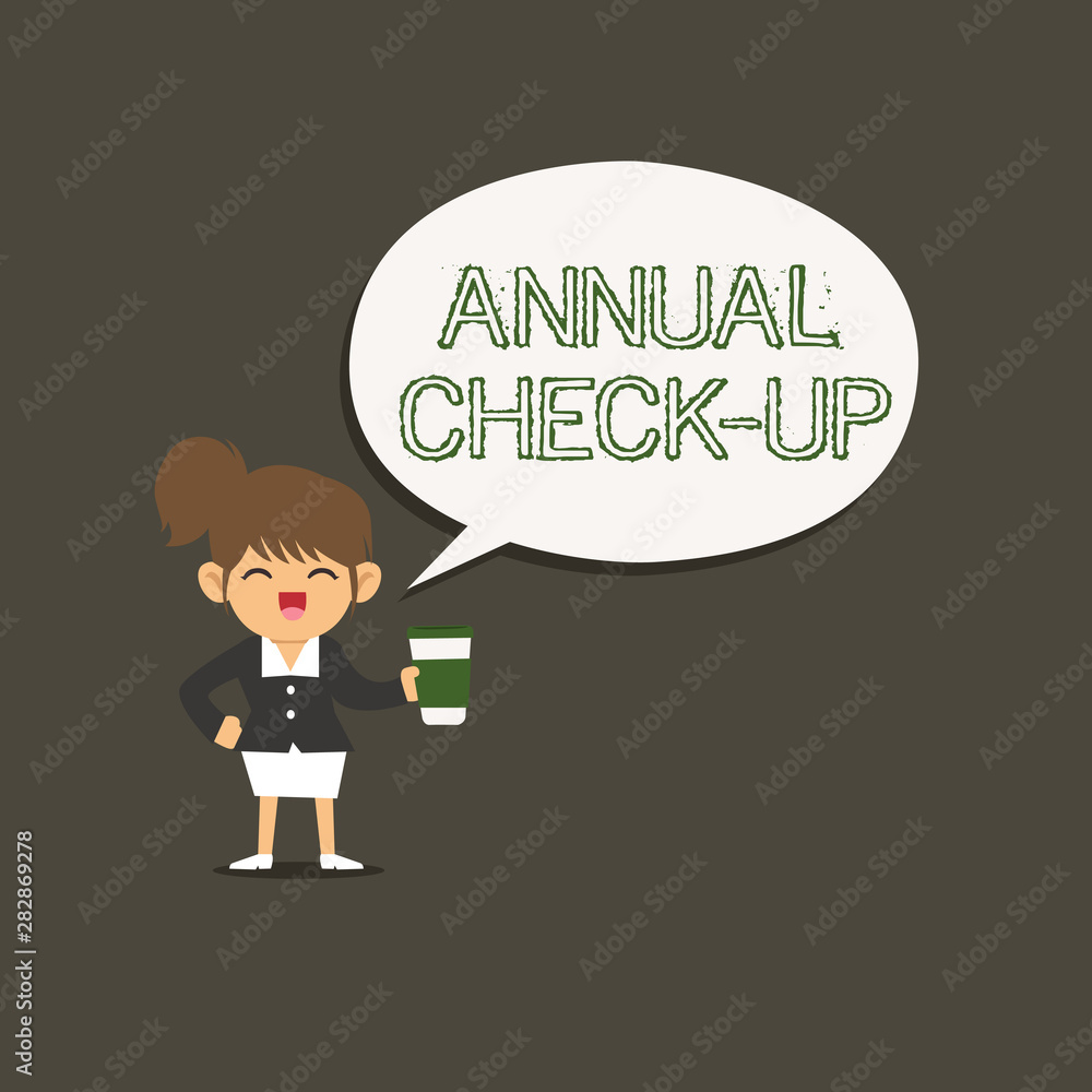 Conceptual hand writing showing Annual Check Up. Business photo showcasing yearly evaluation and examination of demonstrating s is health status. Conceptual hand writing showing Annual Check Up. Business photo showcasing yearly evaluation and examination of demonstrating s is health status.