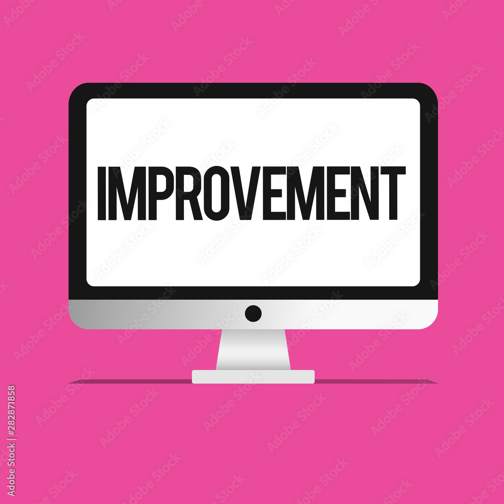 Conceptual hand writing showing Improvement. Business photo text Make things better Grow Special changes Innovation Progress. Conceptual hand writing showing Improvement. Business photo text Make things better Grow Special changes Innovation Progress.