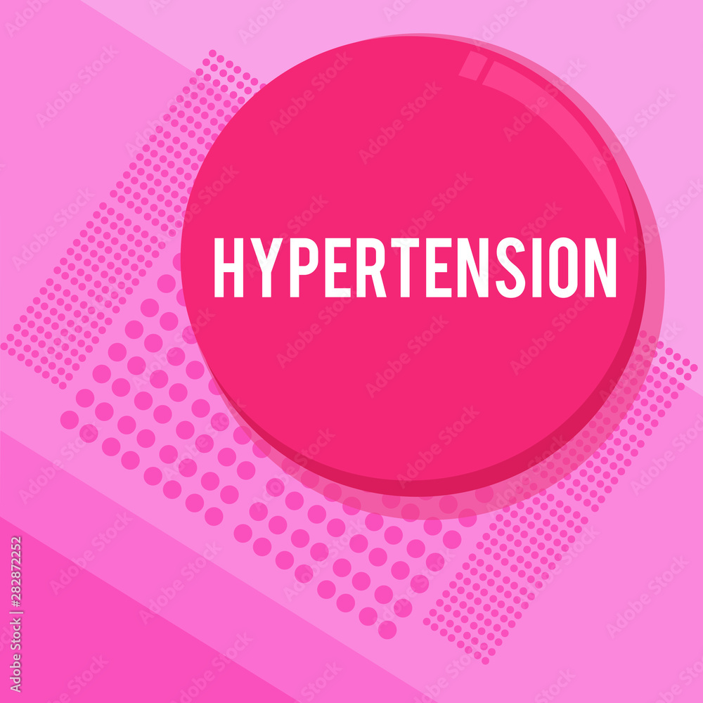 Word writing text Hypertension. Business concept for Medical condition in which blood pressure is extremely high.