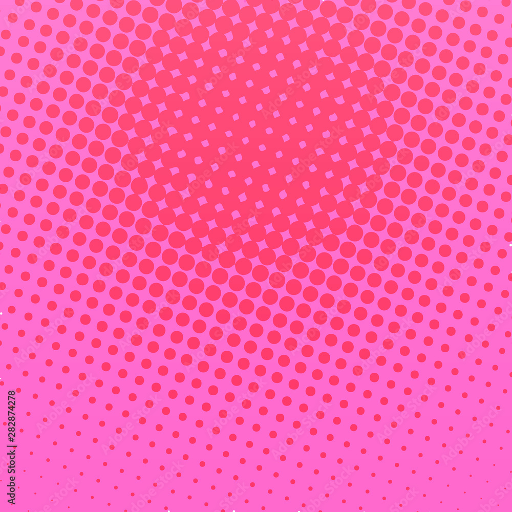 Pink and magenta retro comic pop art background with halftone dots design, vector illustration template Pink and magenta retro comic pop art background with halftone dots design, vector illustration template