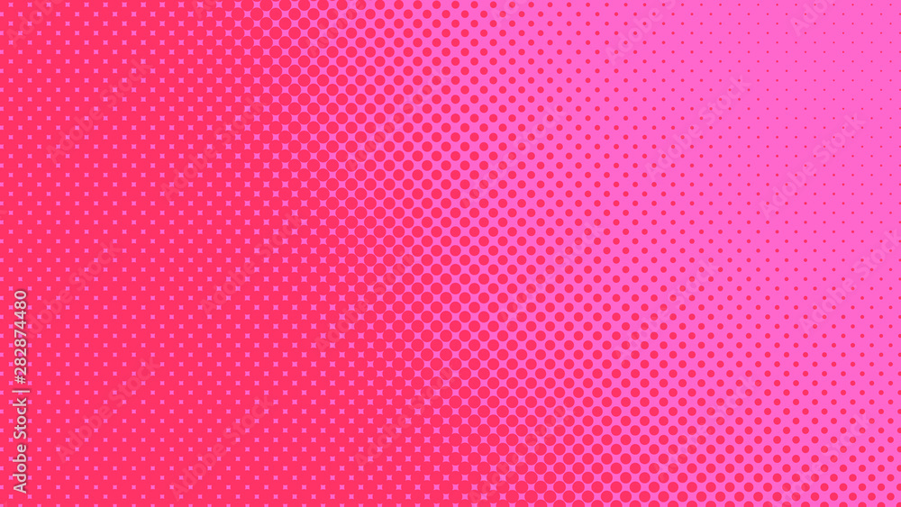 Magenta and pink pop art background with dots design, abstract vector illustration in retro comics style Magenta and pink pop art background with dots design, abstract vector illustration in retro comics style