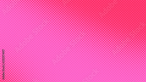 Pink and magenta dotted background in pop art retro style, vector illustration