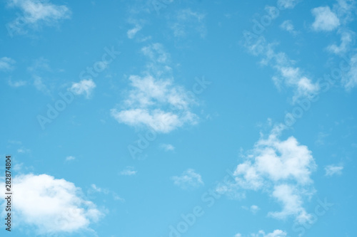 Landscape nature view white cloudy on blue sky as background or wallpaper, Copy space summer blue sky