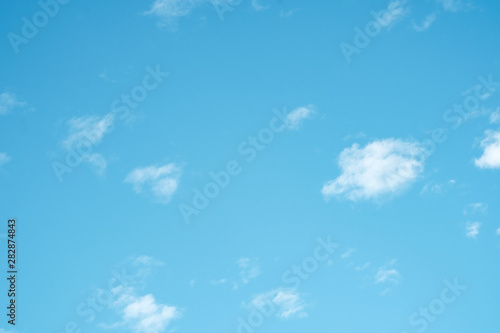 Landscape nature view white cloudy on blue sky as background or wallpaper, Copy space summer blue sky