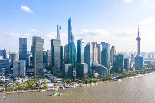 parnoramic city skyline in shanghai china